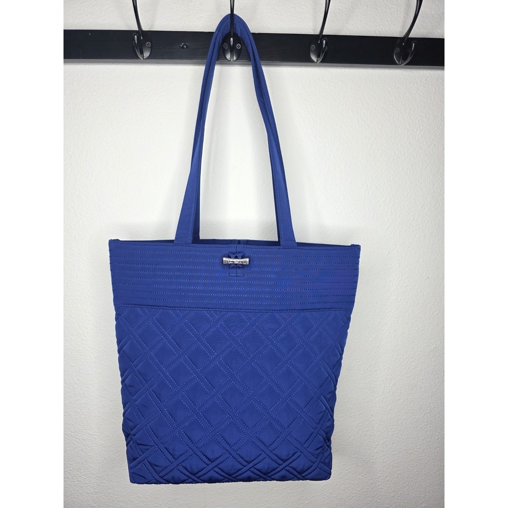 Vera Bradley Coastal Blue Quilted Tote Cobalt Puffer Aesthetic Travel Bag